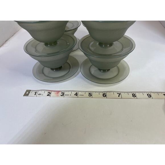 Vtg Tupperware 754 Smoke Grey Pudding ParfaitJelloDessert Cups Lot of 13 No Lids - Picture 4 of 7